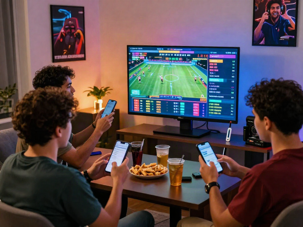Exciting online betting scene showcasing 토토사이트 검증 먹튀스팟 with friends enthusiastically placing bets on various sporting events.
