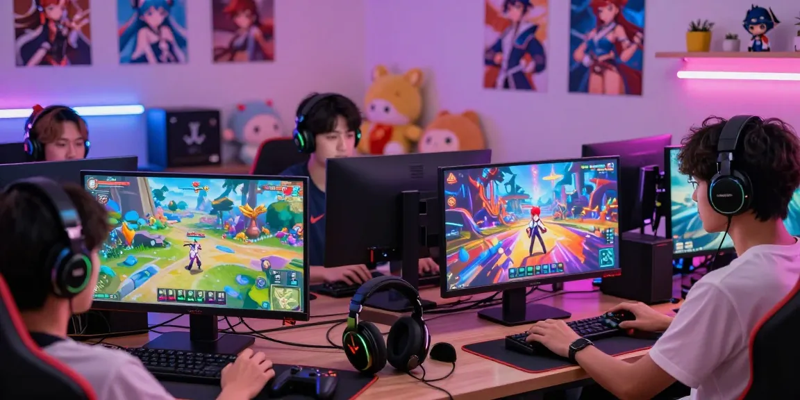Engaging scene of players enjoying hentai game online with immersive character interactions and colorful graphics.